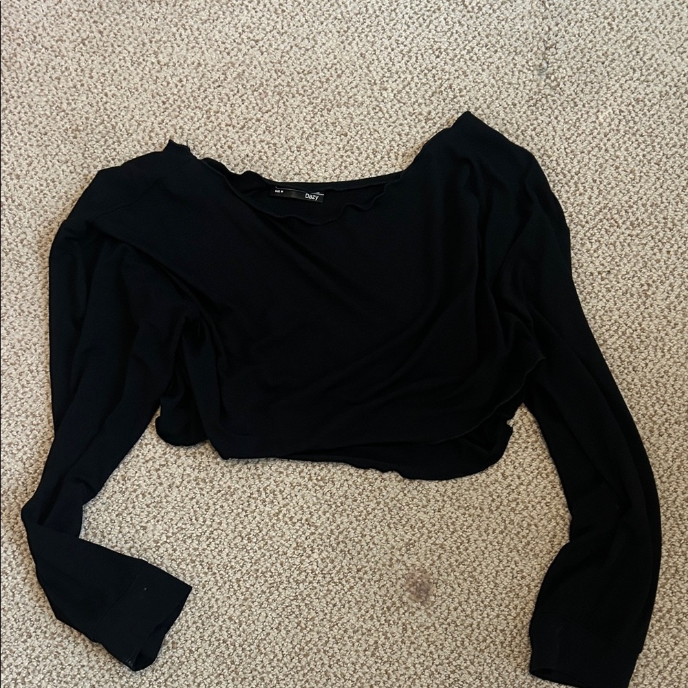 Black Women's Long-Sleeve Top -